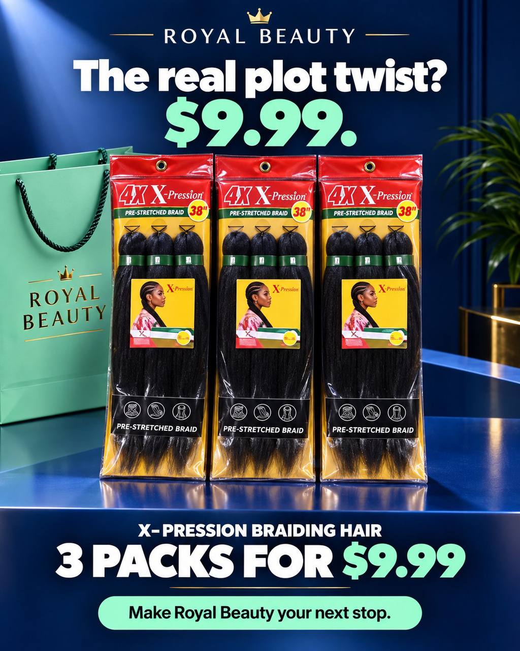 X-Pression 3 packs for $9.99 promotional design 2